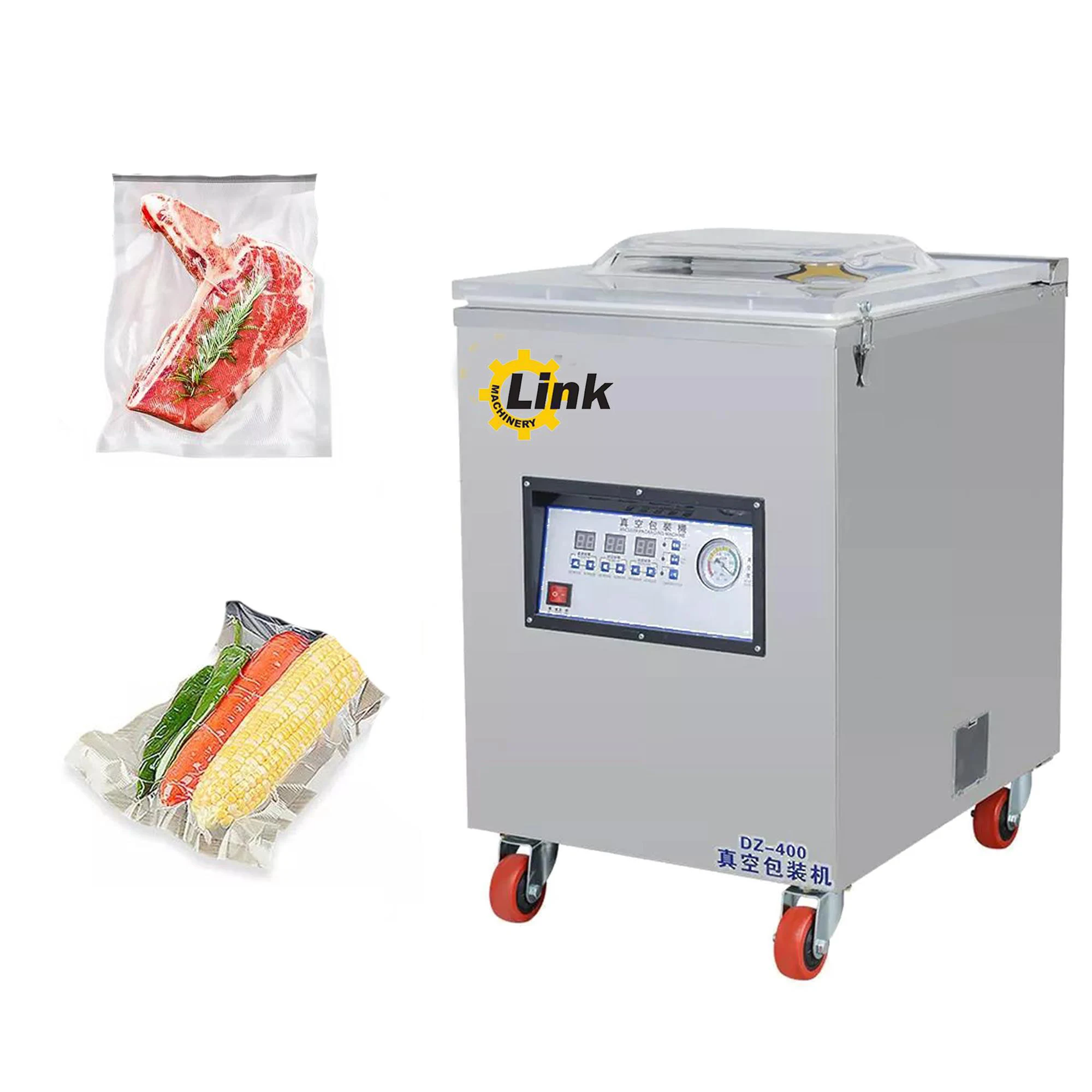 LINK brand Best Selling Food Grade Automatic Sealed Bag Roast Chicken Steak Tomato Vacuum Packing Machine