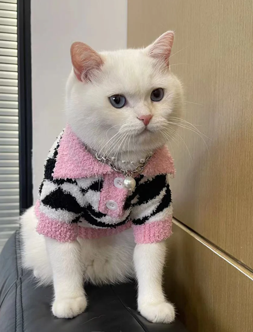 Dog Cat Sweater Hoodies Pullover Pet Clothes Doggy Vest Shirt Warm Kitten Knitwear Small Dog Sweatshirt Autumn Winter Outfits