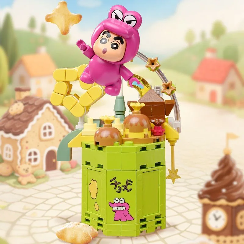 Nouvelle figurine d'action originale Keeppley Crayon Shin-chan, blocs de construction, Shinnosuke ‌   Jouet d'assemblage de personnages de dessins animés Shiro, cadeau d'anime