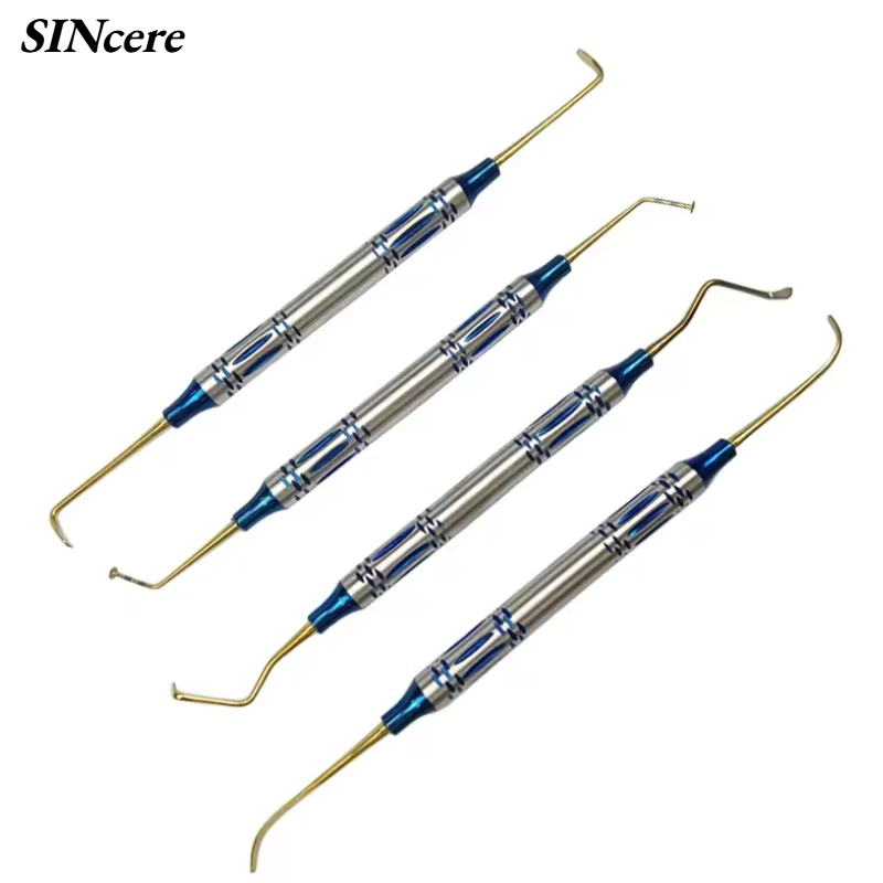

4Pcs/set Dental Sinus Lifting Elevation Kit Implant Periosteal Separator Plant External Lifting Surgical Tools