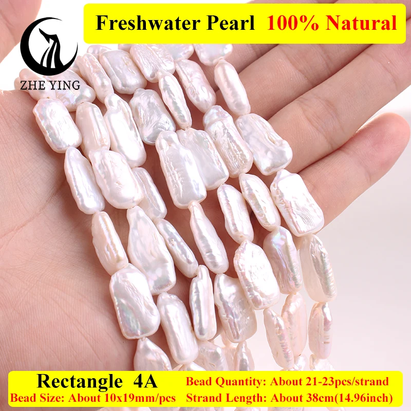 10x19mm Irregular Freshwater Pearl 100% Natural Pearl Beads for Jewelry Making DIY Accessories Strand 15''