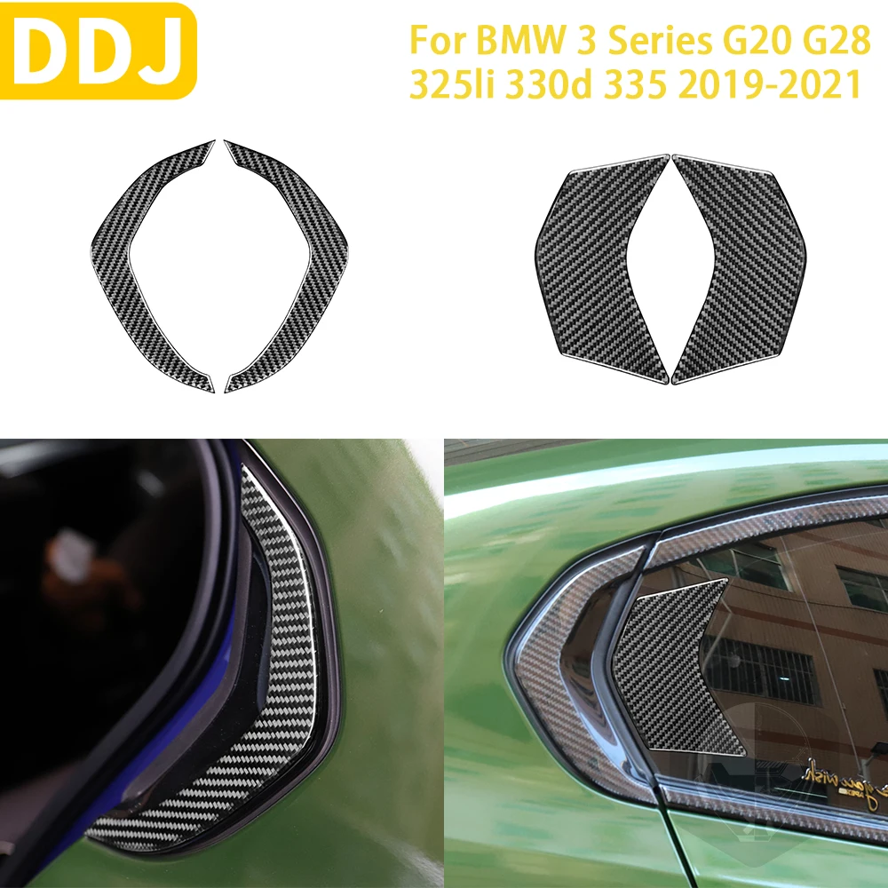 

Carbon Fiber For BMW 3 Series G20 G28 325li 330d 335 2019-2021 Accessories Car Rear Window Cover Trim Sticker