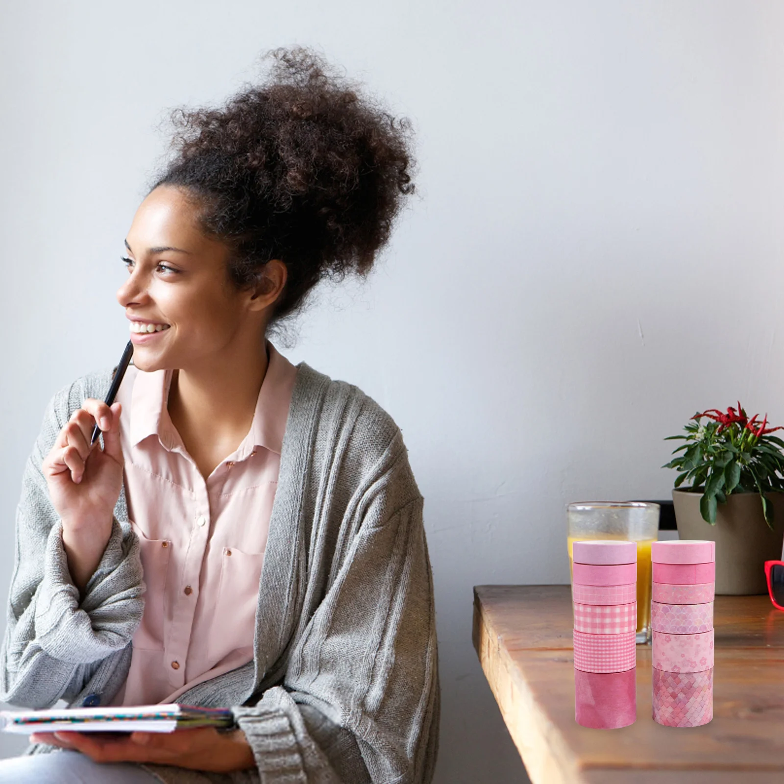 

12pcs Retro Washi Tape Set Diy Decorative Adhesive Tape For Scrapbook Journal Masking Craft Stickers Kids Projects