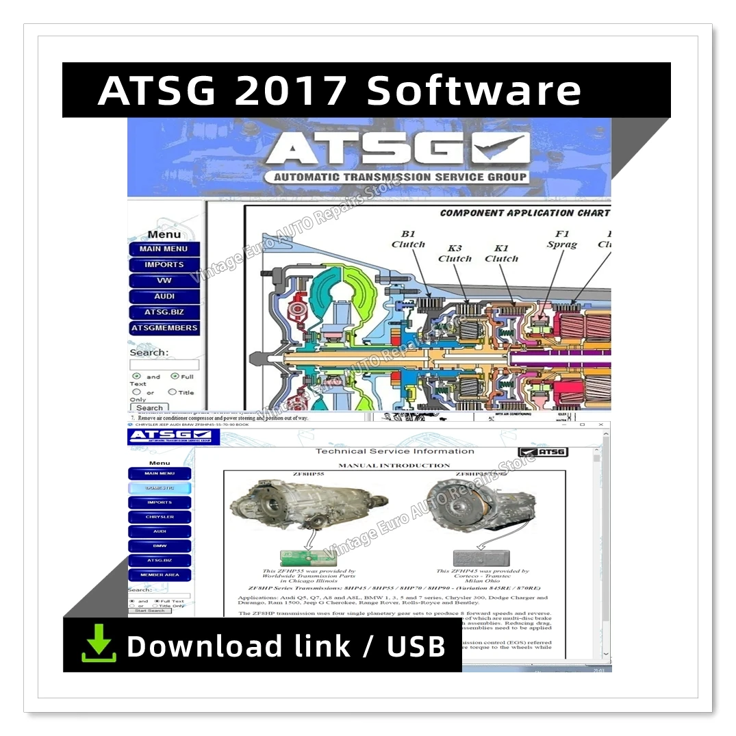 

ATSG 2017 Car Repair Software Automatic Transmission Maintenance Group Repair Information Unit Failure Detection +Install video