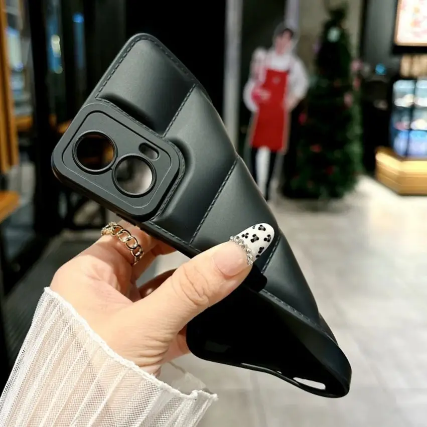 Down Jacket Solid Color Case For For Motorola Moto G 5G 2024 G13 G23 G53 G73 G84 G54 Power Edge 30 40 Neo E30 E40 X40 Pro Cover