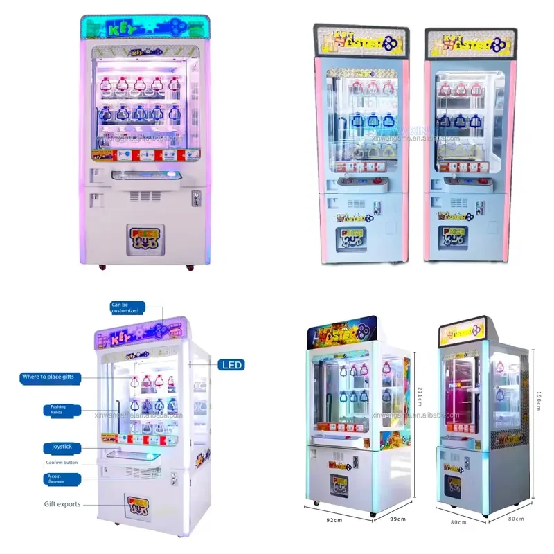 20262026for Mini Key Master Game Center 9 Slots Arcade Black Coin Pusher Prize Vending Machine For Skill Game and Prize Redempti