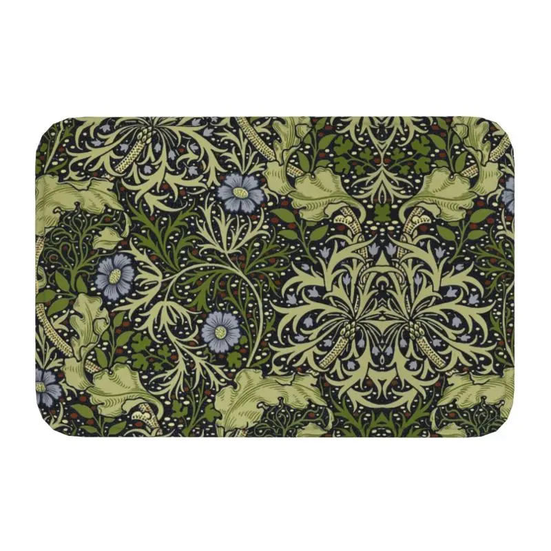 William Morris Seaweed Front Floor Door Entrance Mats Indoor Textile Pattern Bath Kitchen Doormat Balcony Carpet Rug