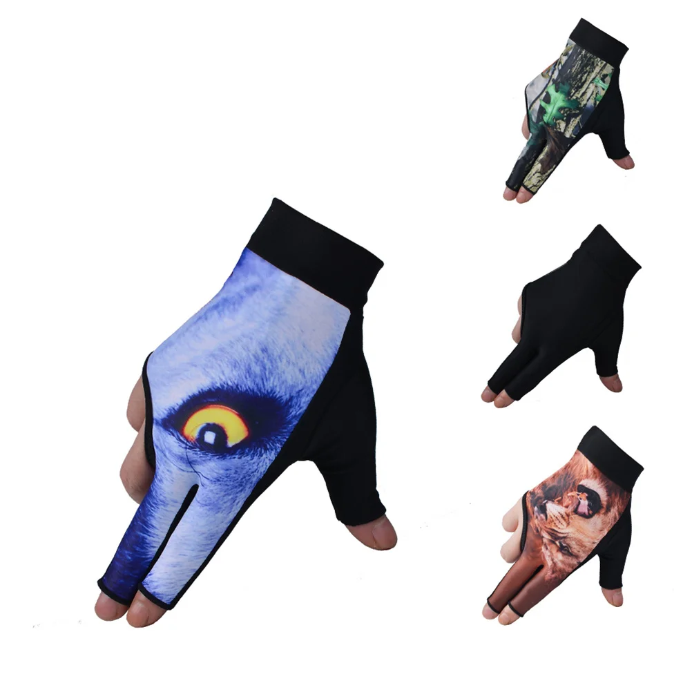 

3 Fingers Billiards Glove High Elastic Anti-Slip Snooker Glove Breathable Wrist Fit for Men Women Right Left Hand Use