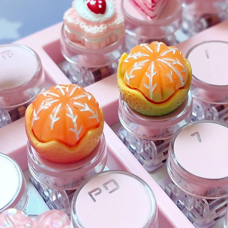 

Translucent Custom Mechanical Keycaps Fruit-inspired R4 Height Customisable Square Keycaps