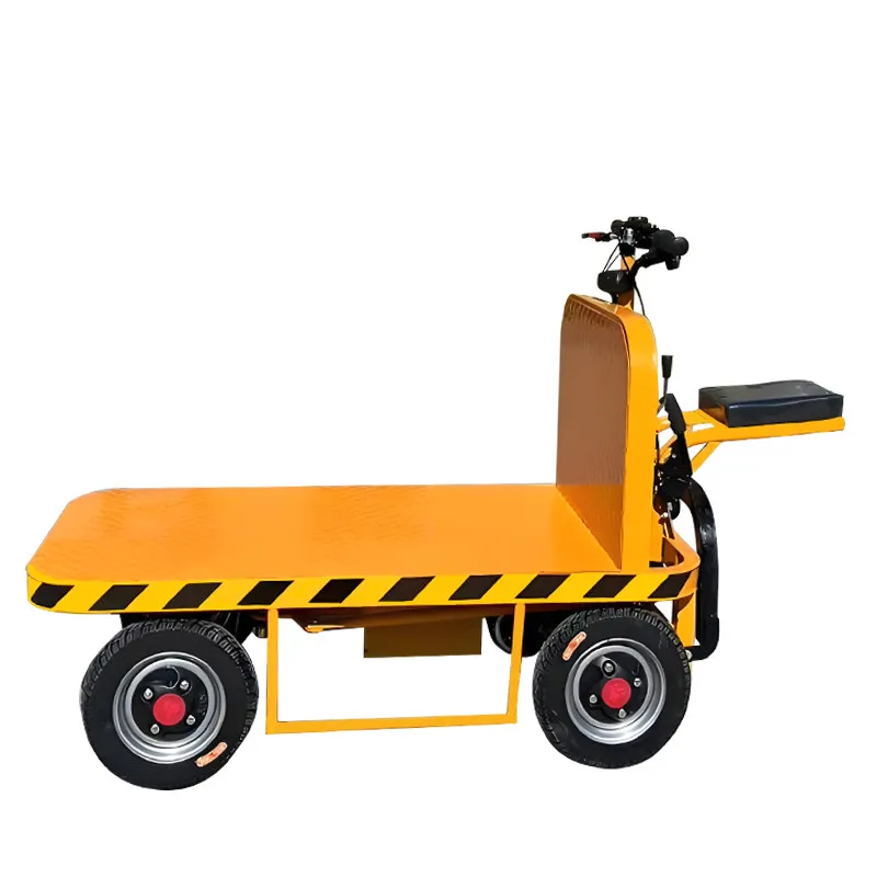 Electric flatbed truck, push truck, load king stall truck, hand push and pull freight four-wheeler, freight truck, transporter