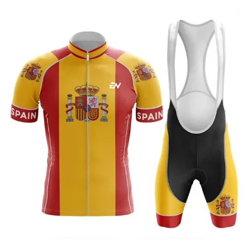 New Spain Cycling Jersey Pro Team  Clothing Summer Short Sleeve MTB  Shirts Men Bike  ENCYMO