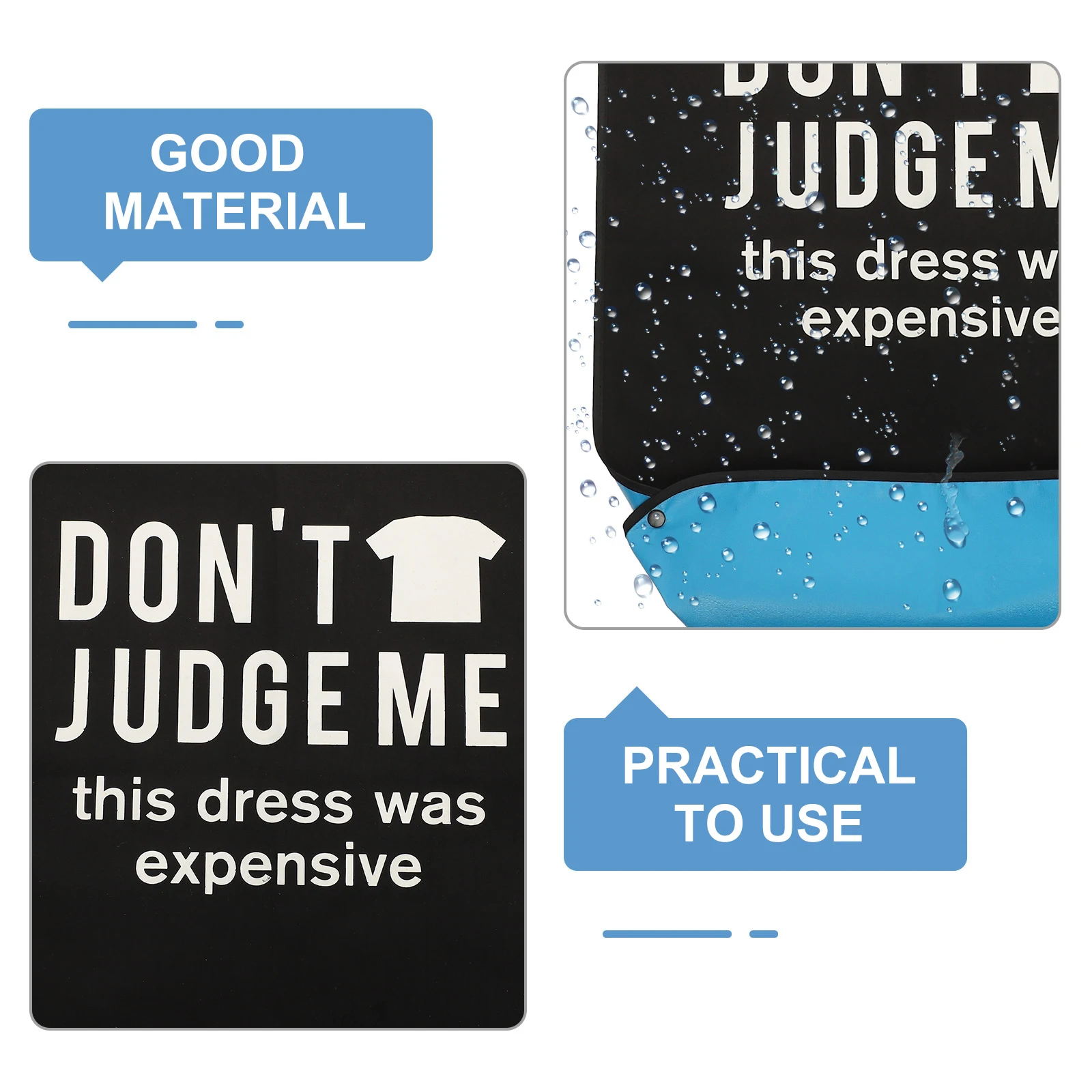 

Adult Adjustable Waterproof Bib Lace Button Design Dining Bib for Elderly Disabled Adults Lightweight Washable Clothing