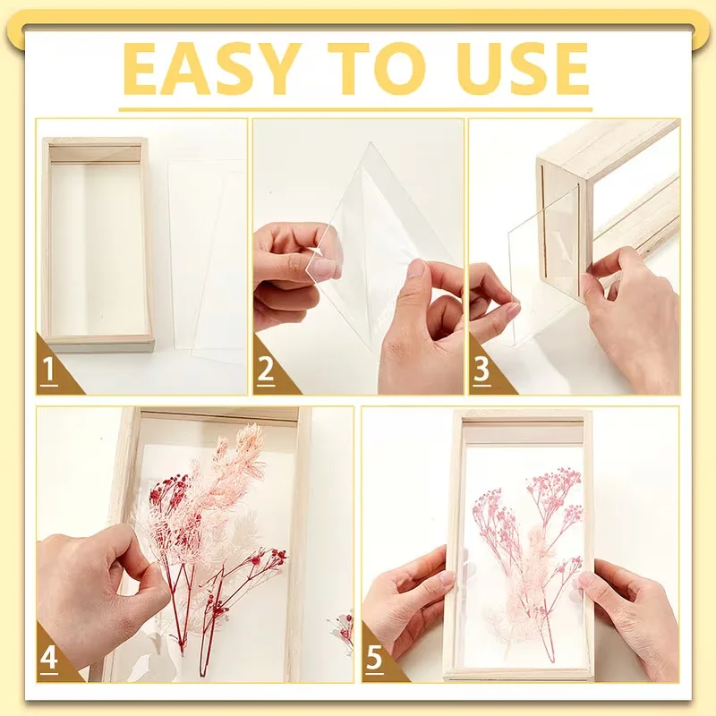 Rectangular Solid Wood Double-Sided Acrylic Display Box