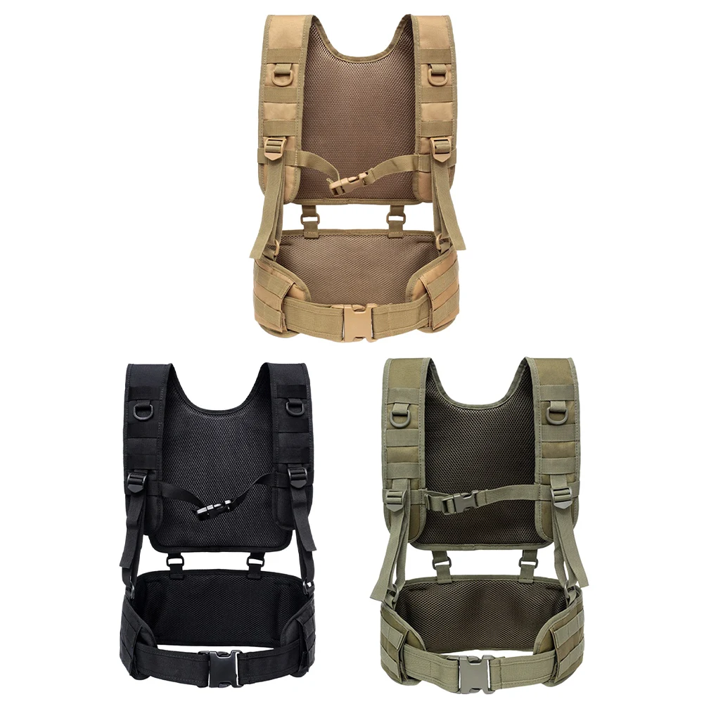 Chest Rig Vest Multifunctional Hunting Vest & Belt Padded Airsoft Paintball Molle Oxford Cloth for Outdoor Activities