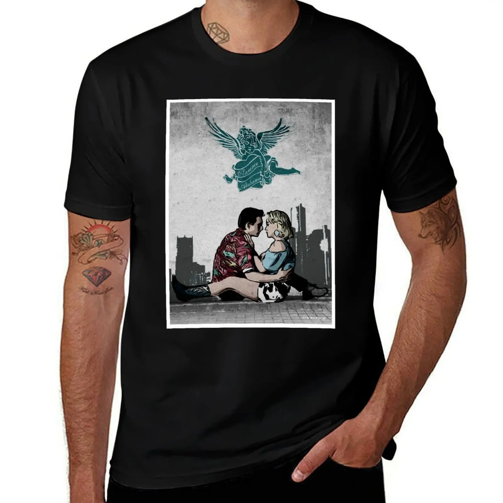 

True Romance- Wall graffiti art T-Shirt custom t-shirts valentines clothes man clothes plain mens graphic t-shirts pack