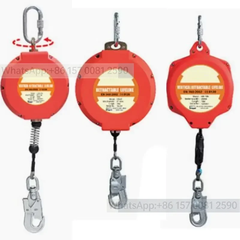 Factory CE Fall protection Smart 1.5m to 35m Fall Arrester Cable Safety Retractable Lifeline