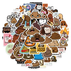 10/30/60pcs Funny Poo Meme Stickers Graffiti Cartoon Spoof Shit Decal Toys DIY Laptop Phone Helmet Luggage Suitcase Car Sticker