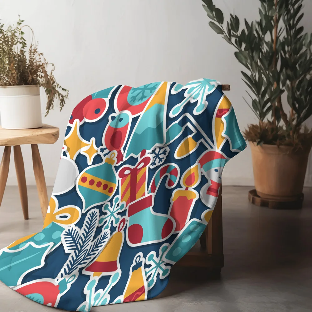 

Уютное одеяло Tu, рождественское снежинка, олень, лось, зимнее теплое мягкое домашнее декоративное одеяло, подарок на праздник, праздничное плюшевое одеяло