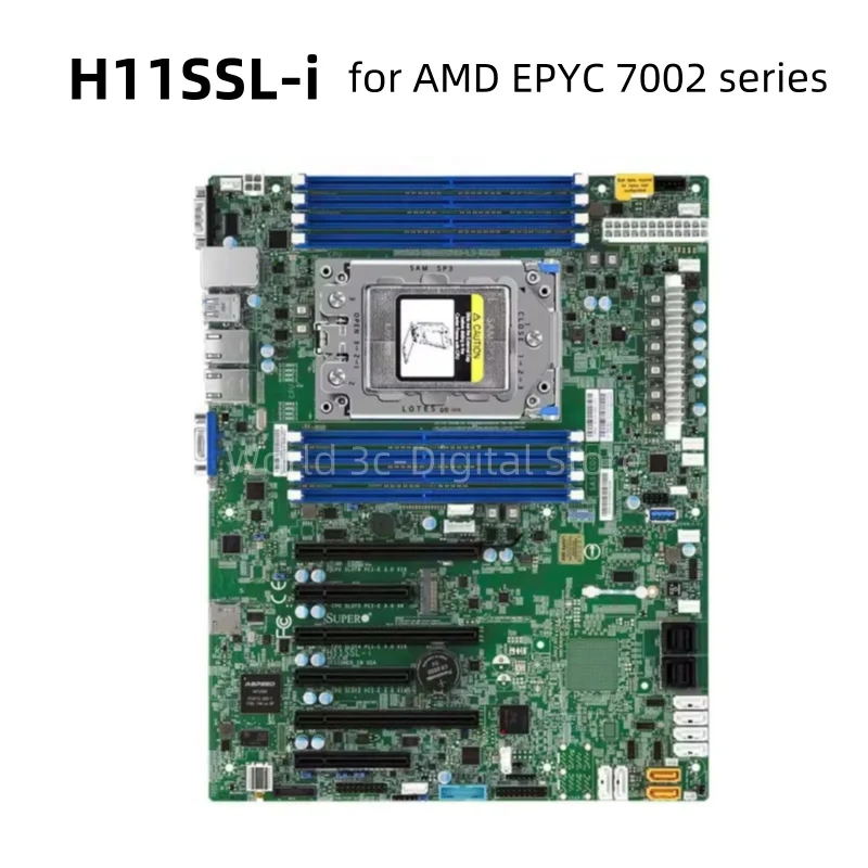 Supermicro H11SSL-i Server Motherboard DDR4 AGV USB 3.0  PCI-E 3.0 ATX Mainboard for AMD EPYC™ 7001/7002 series CPU