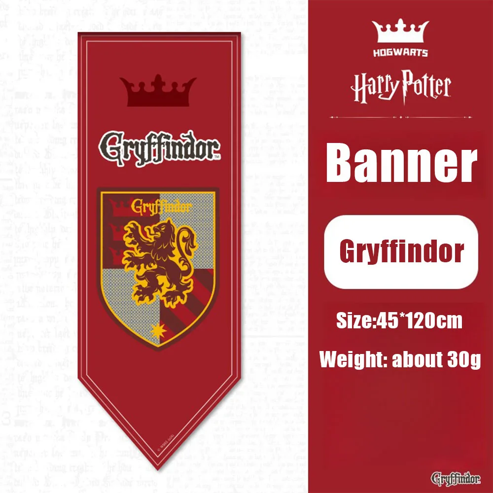 45x120cm Harry Potter Banner Flag Wall Hanging Gryffindor Slytherin Home Dorm Living Room Pennant Flag Burgees Decor Toys Gifts - view 5