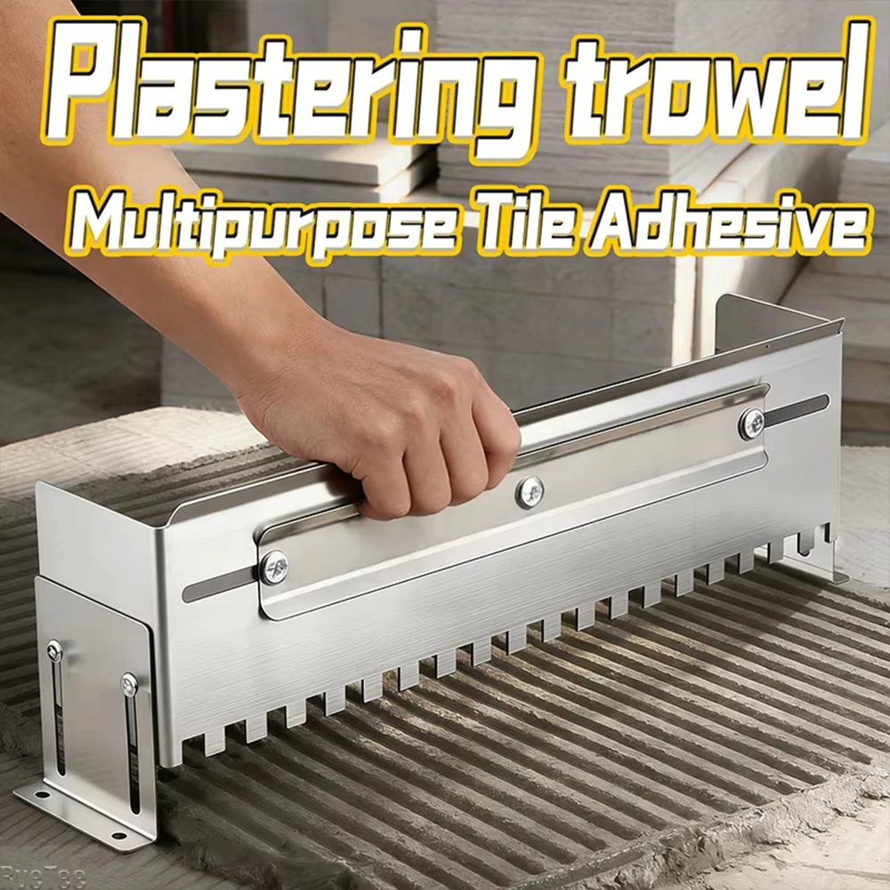 Heavy-Duty Square-Tooth Tile Spreader - Retractable Durable Multifunctional Time-Saving Scraper