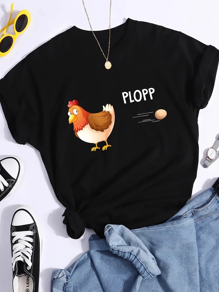 

Hens Lay Eggs Quickly Funny Print Female T Shirt Street Harajuku Crop Top Cool Breathable Tee Tops Fashion Casual Women Tshirt