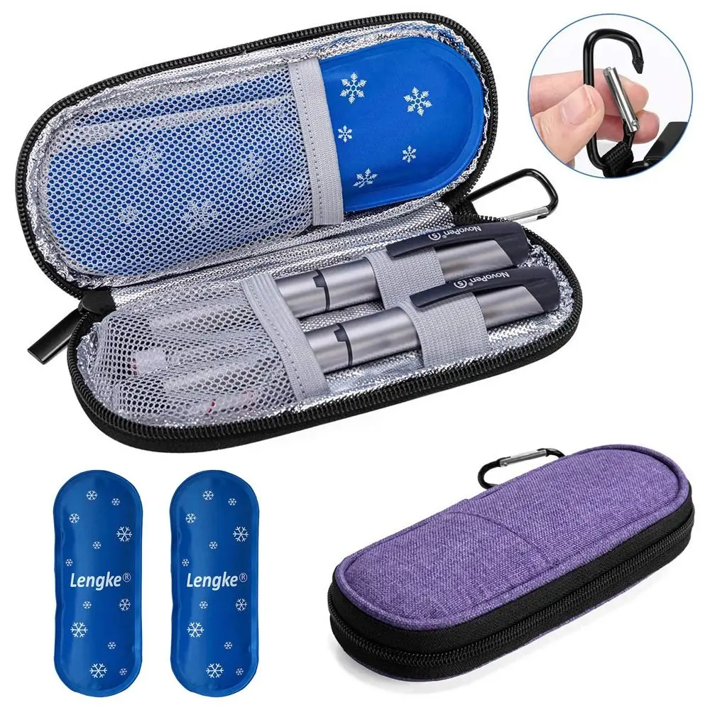 Portable Thermal Insulated without Gel Medicla Cooler Pill Protector Insulin Cooling Bag Drug Freezer for Diabetes