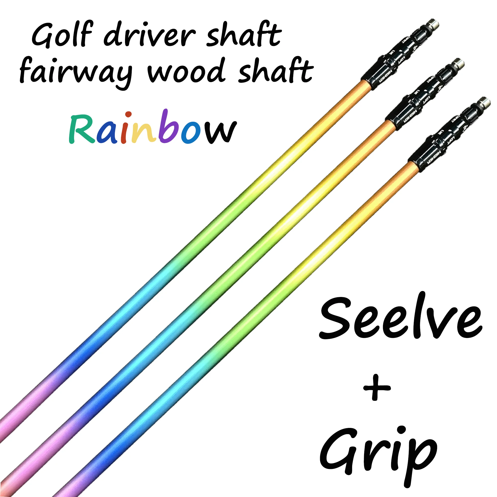 Golf Drivers Shaft , Flex 405 / 505 / 505X / 505XX, Free Assembly Sleeve and Grip , Club Shftas , Rainbow