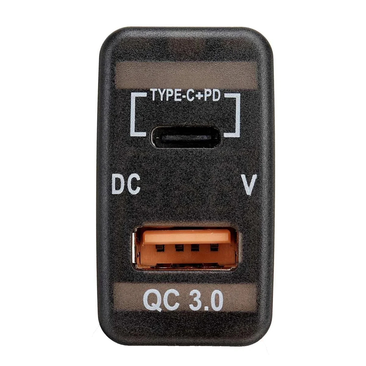 

New Car Type-C+PD QC3.0 Dual USB Adapter Dashboard Socket Voltmeter For Landcruiser Prado FJ Cruiser Hiace RAV4
