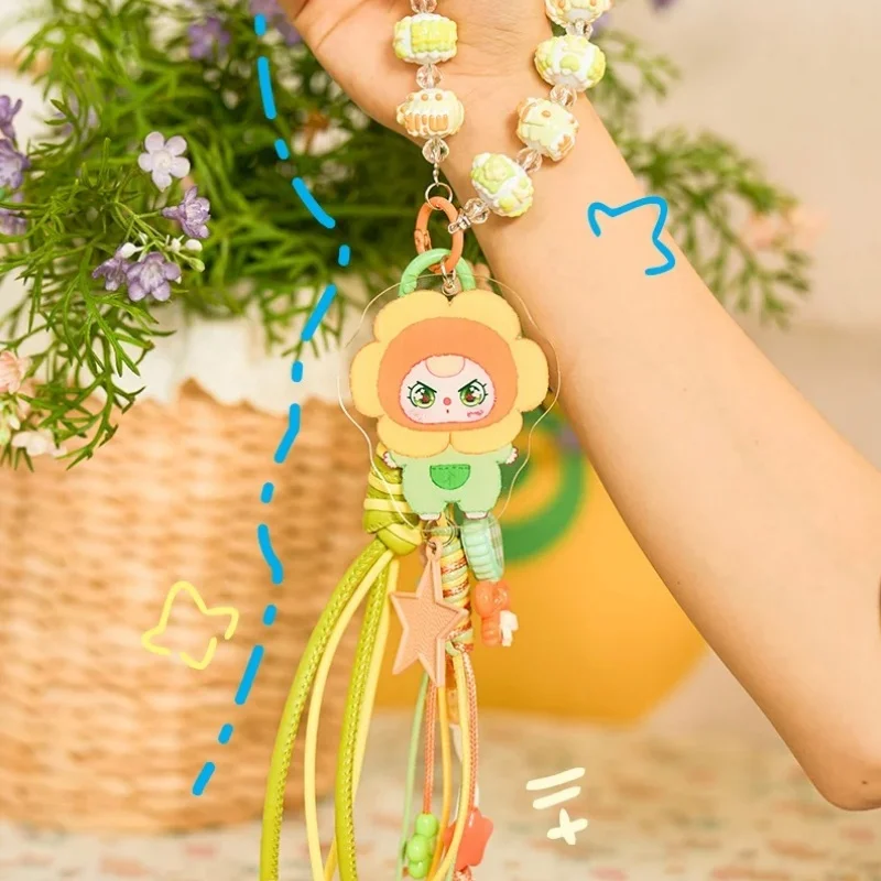 

New Sale Genuine Baby Three Bag Charm Keychain Time Series Blind Box Cute Doll Style Pendant Collection Girl Festival Gifts