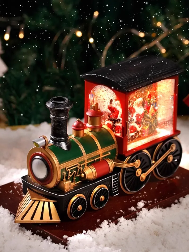 기관차 뮤직박스 산타 트리 눈사람 눈송이 장식