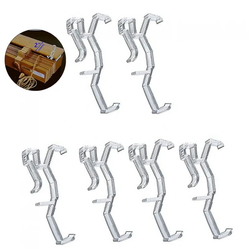 Clip pour rideau de 2 pouces, 6 pièces, Clip caché, support de fixation en plastique Transparent pour stores, Clip de Patch, matériel pour volet de fenêtre