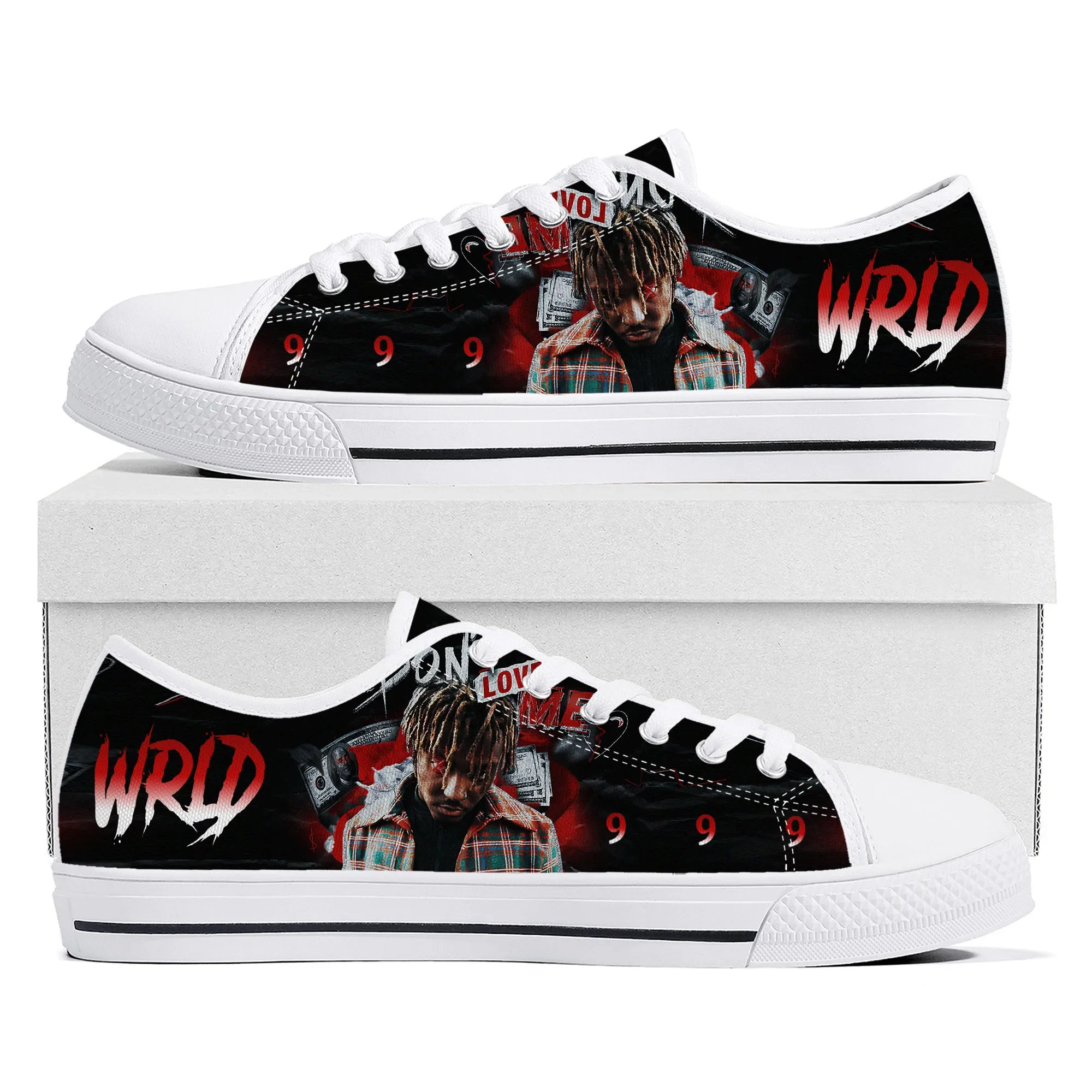 

Juice Wrld 999 Hip Hop Rapper Low Top High Quality Sneakers Mens Womens Teenager Canvas Sneaker Casual Couple Shoes Custom Shoe