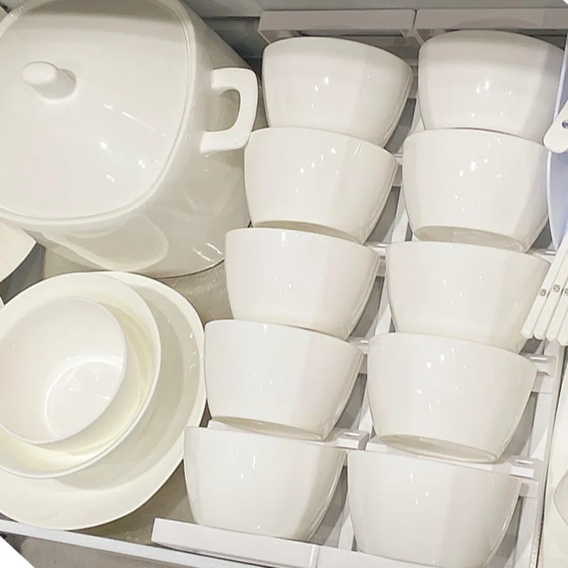Hxl dinnerware set - solid color home ceramic underglaze