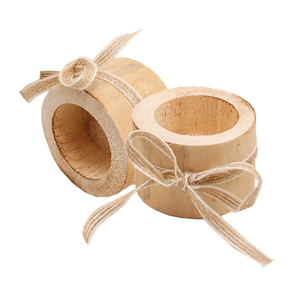 

2Pcs Wooden Holder Cylinder Rustic Pillar Stand for Dining Table Coffee Table Wedding Birthday Festival Decoration