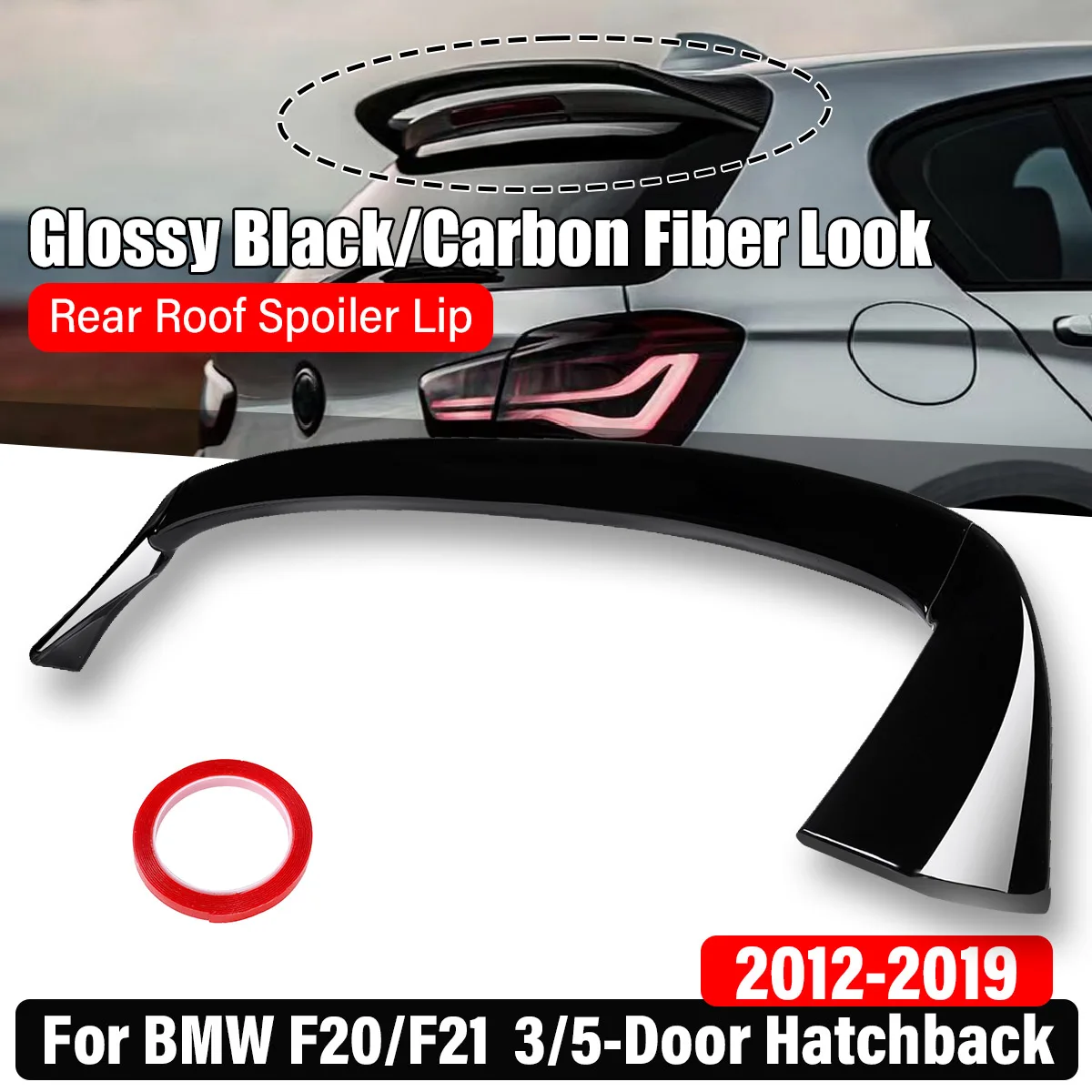 F20 Heckspoilerlippe für BMW F20 F21 116i 118i 120i 125i M135i M140i 3-Türer 5-Türer Schrägheck 2012-2019 Heckklappenspoiler