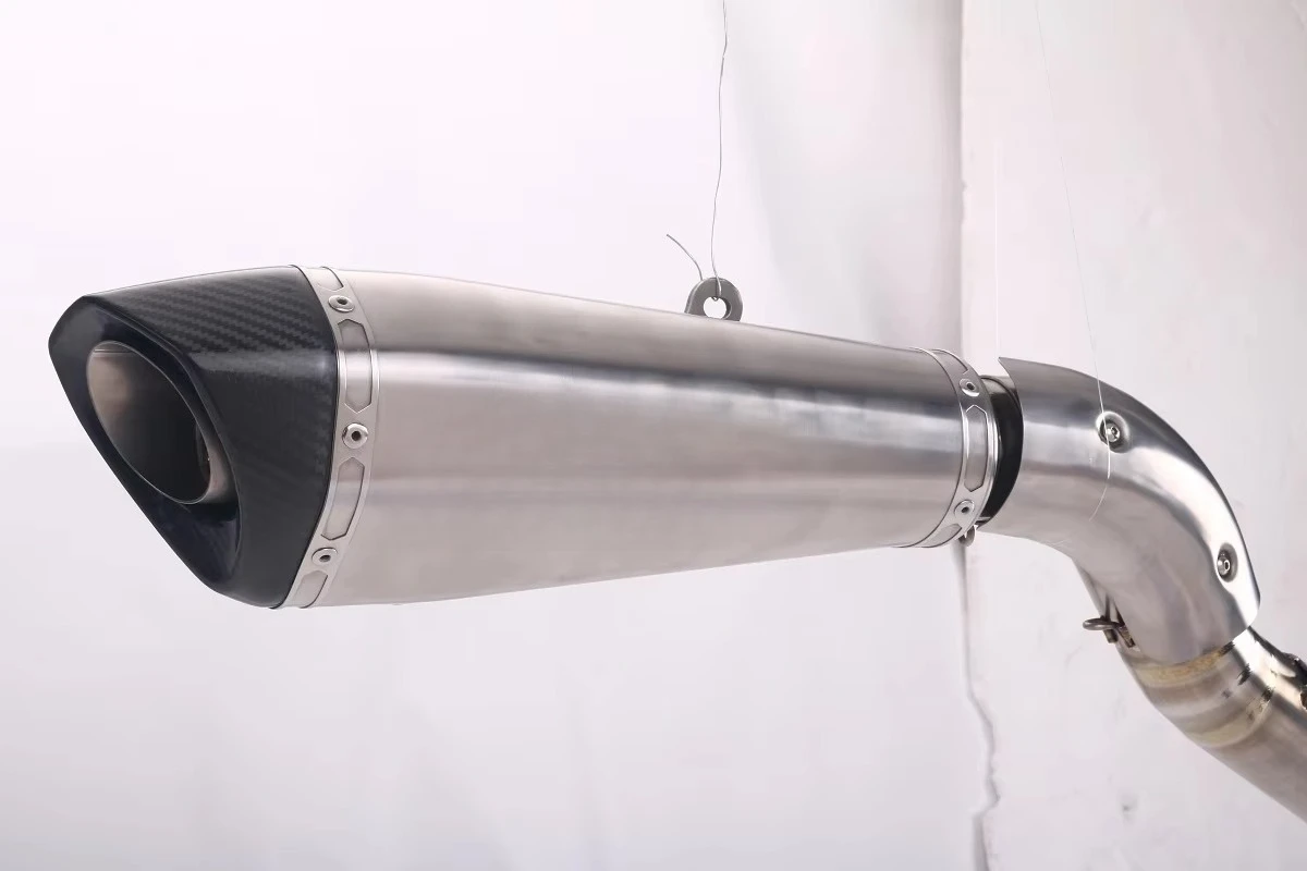Titanium Steel Exhaust System For 1200cc Adventure Bike, Header Downpipe Exhaust Pipe, Aftermarket Performance Muffler Escape Pa
