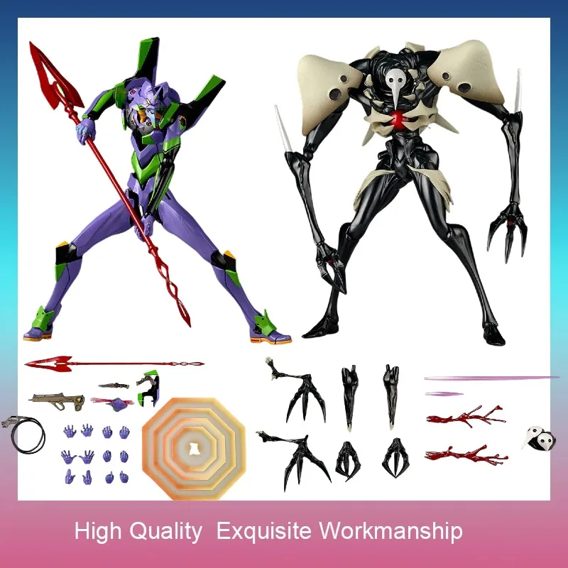 In‑Stock Official Kaiyodo Revoltech EVA Unit‑01 & 4th Angel Neon Genesis Evangelion Articulated Action Figure Collectible Model
