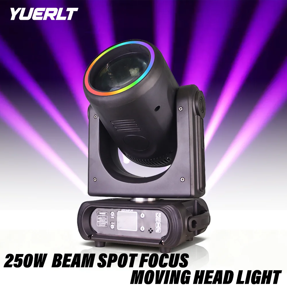 

НОВЫЙ Светодиодный прожектор 250 Вт с эффектом Beam Spot, фокусировкой, фростом, радужным эффектом, LCD-дисплеем, DMX512 для дискотек, вечеринок и сценического освещения