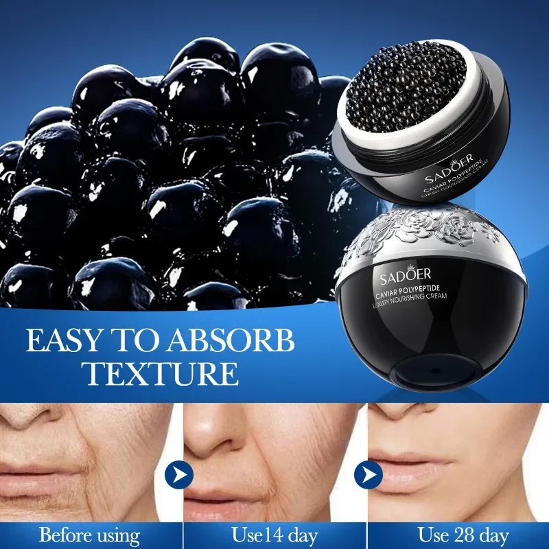 المضادة للتجاعيد كريم وجه الكولاجين اللؤلؤ ثبات رفع تتلاشى الخطوط الدقيقة الكافيار ترطيب السلس سطع منتجات العناية بالبشرة الكورية