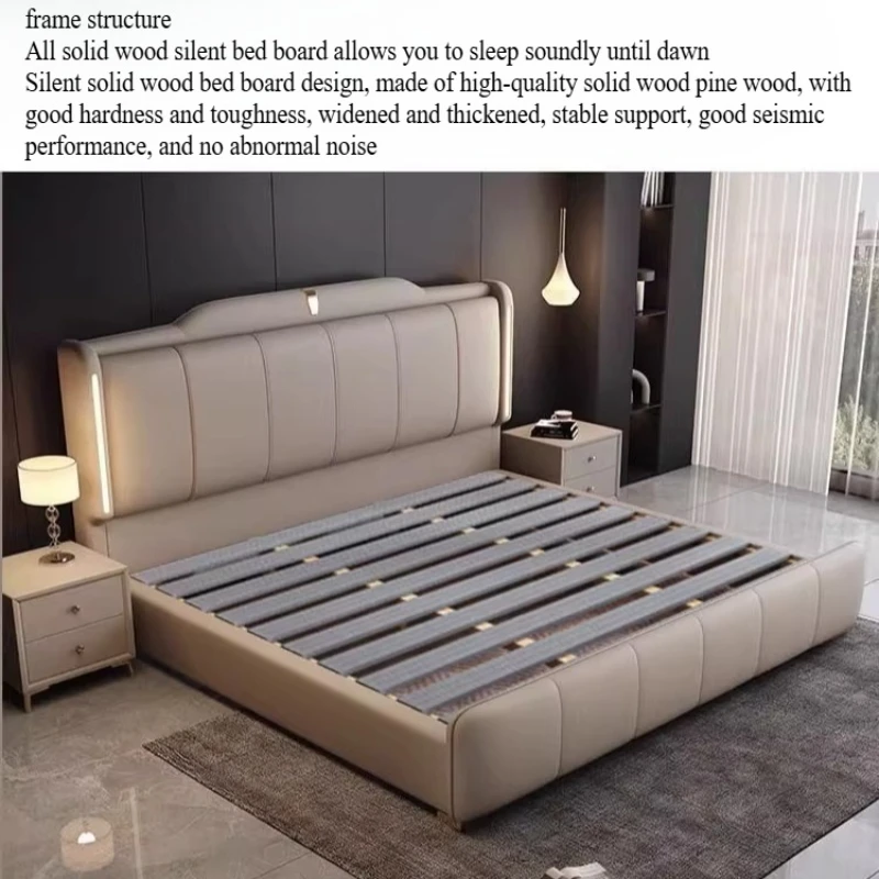 180x200 cm Double bed frame king size frame headboard with 3