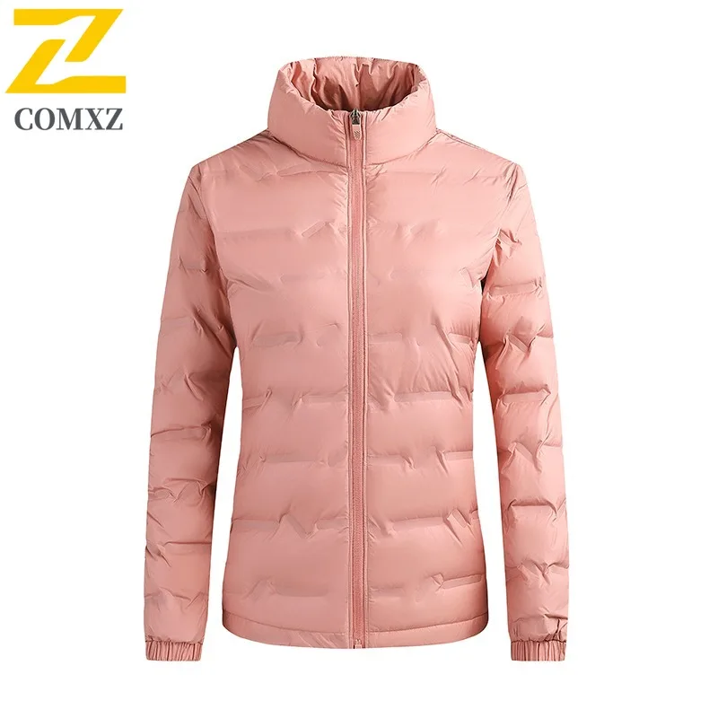 Men's Slim-Fit Spring Jacket Windproof Waterproof Lightweight Stand Collar Casual Outdoor Coat Breathable Quilted Puffer Style