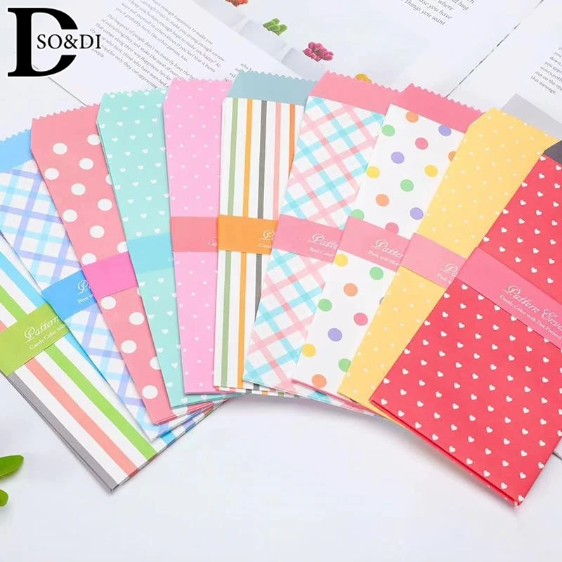 5-Pack Mixed Candy Color Envelopes Saving Cash Budget Envelope Packaging Gift Craft Envelopes Money Organizer for Home Office