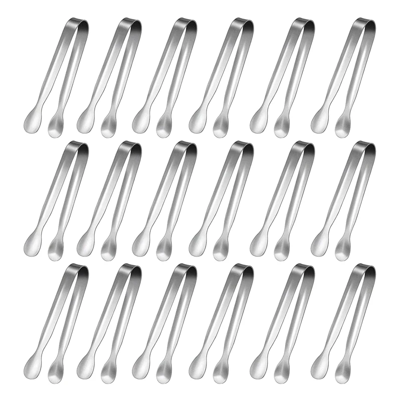 

18 Pieces Sugar Tongs Ice Tongs Stainless Steel Mini Serving Tongs Appetizers Tongs,Kitchen Tongs(Silver, 4.3 Inch)