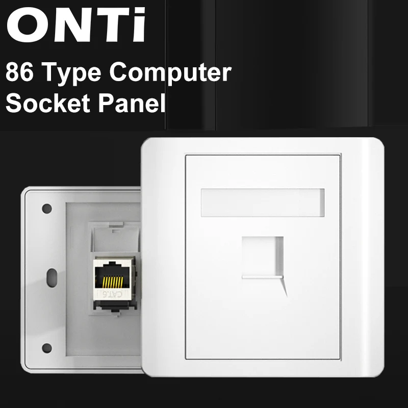 

86 Type Computer Socket Panel CAT6 Network Module RJ45 Connector Cable Interface Outlet Wall Switch