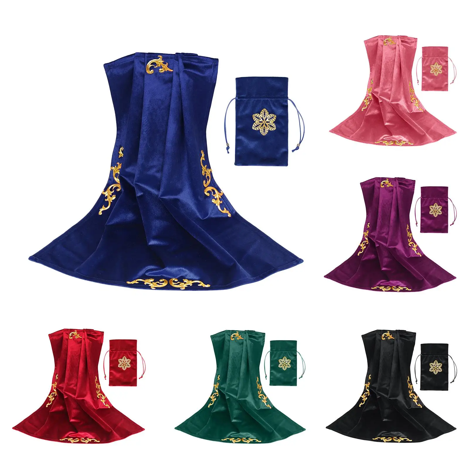 

Classic Tablecloth Table Cloth "x" with Cards Bag Square for Witchcraft Supplies