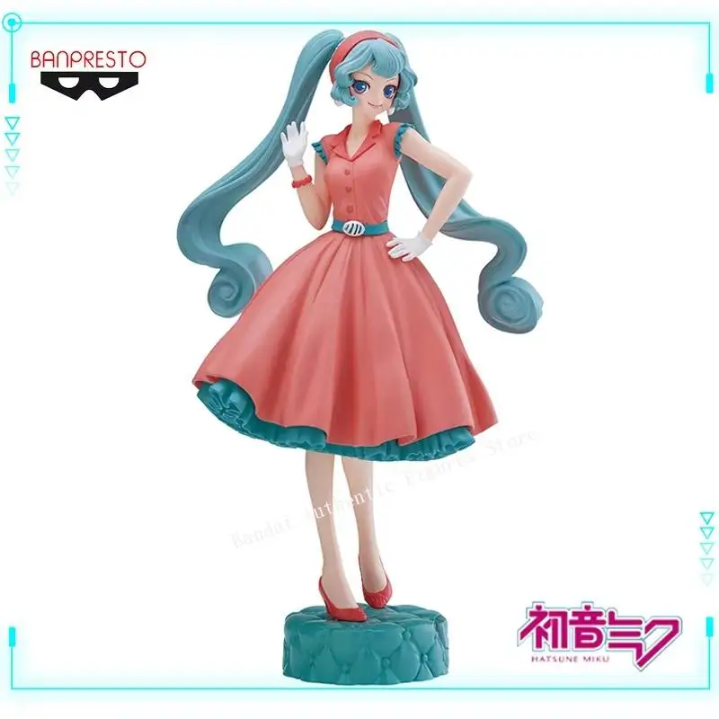 バンダイオリジナル本物のボーカロイド歌手初音ミクワールドジャーニー-vol1-バンプレスト-18-センチコレクションアニメモデル玩具フィギュアギフト