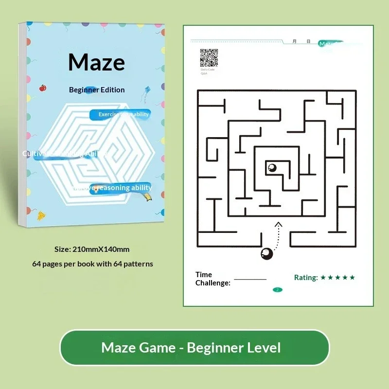 

Креативная учебная книга для улучшения мозга-лабиринта, головоломка для привлечения концентрации для подростков, детская игра-лабиринт, книга для студентов