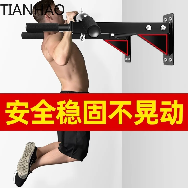 Wall Mounted Pull Up Bar with Drilling Single Bar Dual Bar Gymnastic Rings Pull Rope Sandbag Stand Home Indoor Fitness