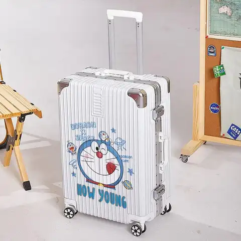 Suitcase Anime Doraemon Trolley Case Student Large Capacity Multifunctional Travel Boarding Box Cartoon Combination Lock Box